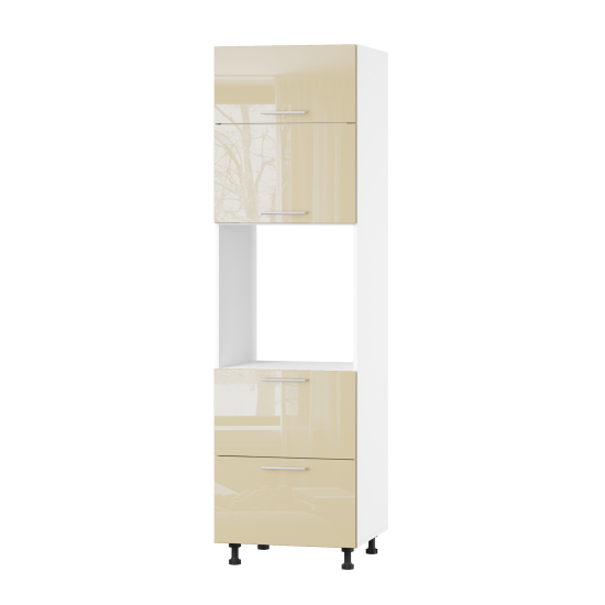 Корпус Стандарт білий, фасад Стандарт бежевий глянець 725.SM-HK-XS 60x214x56