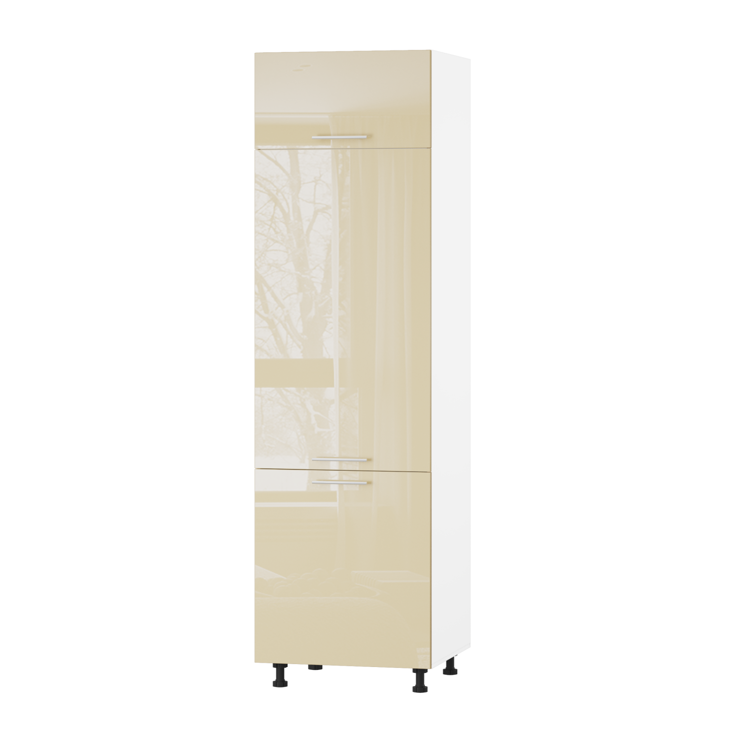 Корпус Стандарт білий, фасад Стандарт бежевий глянець 802. HK-XS 60х236х56