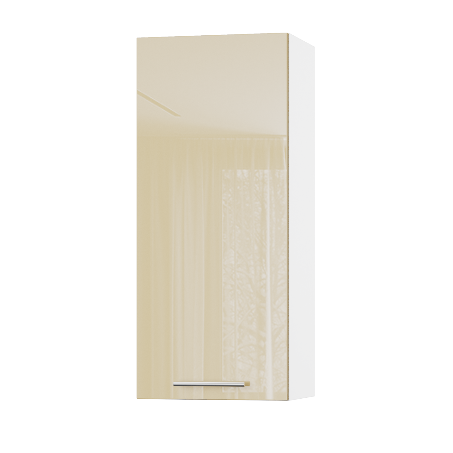 Корпус Стандарт білий, фасад Стандарт бежевий глянець L301 40х93х30
