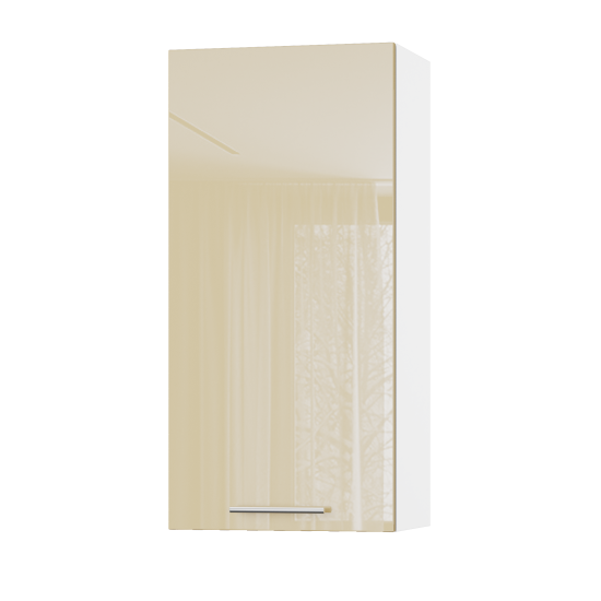 Корпус Стандарт білий, фасад Стандарт бежевий глянець L301 45х93х30