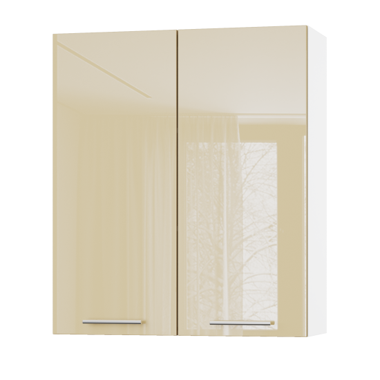 Корпус Стандарт білий, фасад Стандарт бежевий глянець L302 80х93х30