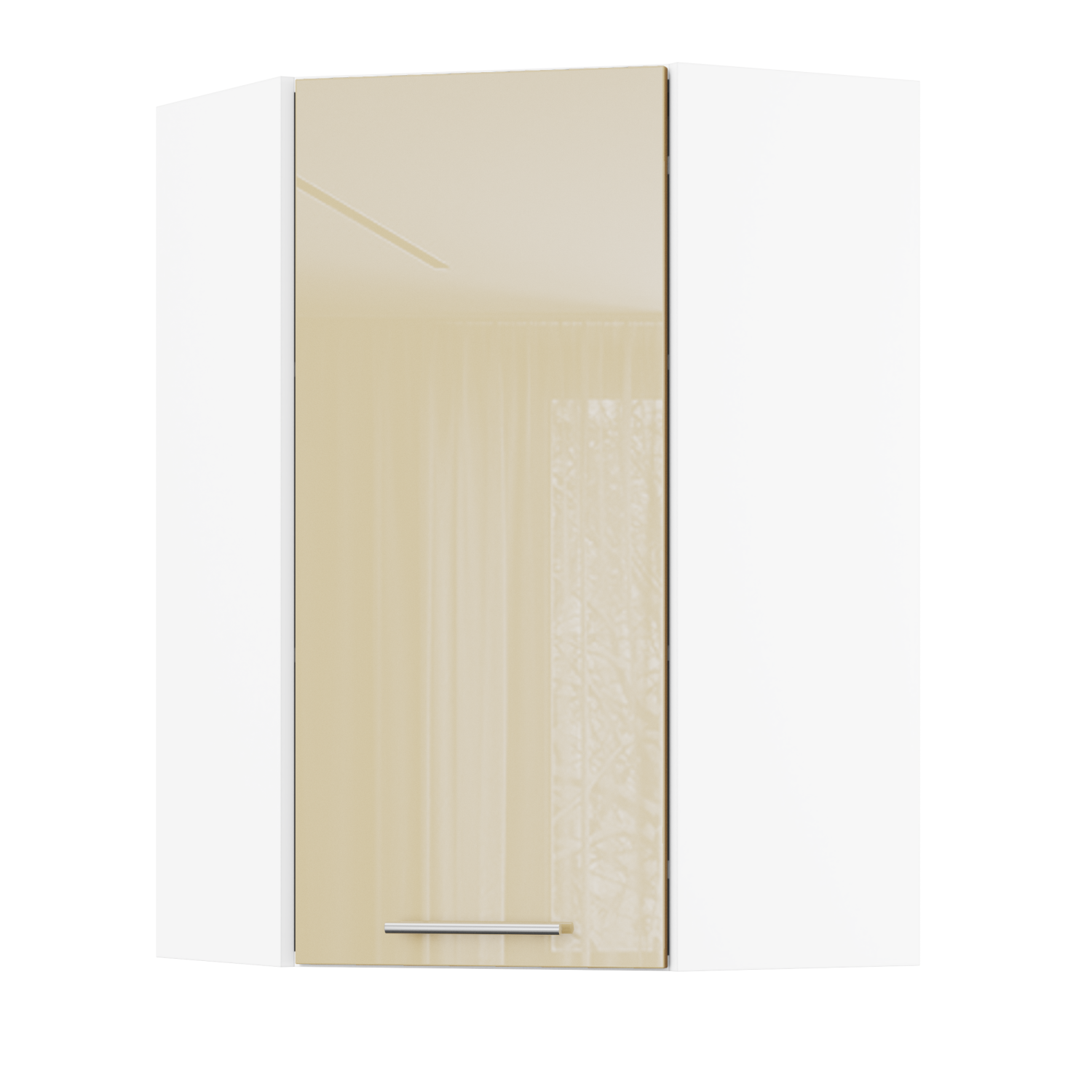 Корпус Стандарт білий, фасад Стандарт бежевий глянець L361 60х93х60 Корпус Стандарт білий, фасад Стандарт бежевий глянець L361 60х93х60