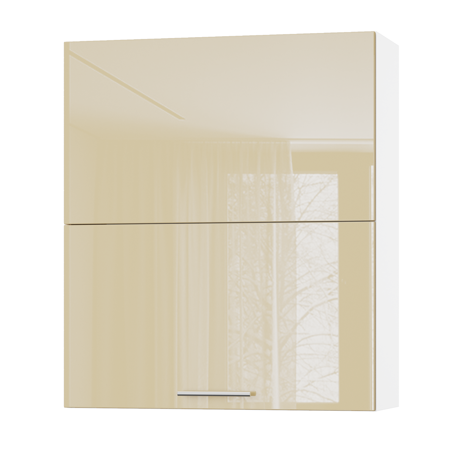 Корпус Стандарт білий, фасад Стандарт бежевий глянець L402.HF 80х93х30