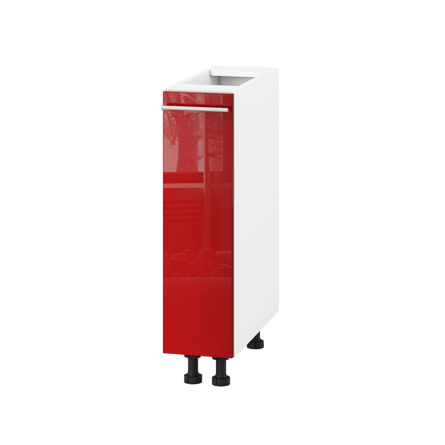 Корпус Стандарт білий, фасад Стандарт червоний глянець 100 20х72х52 Корпус Стандарт білий, фасад Стандарт червоний глянець 100 20х72х52