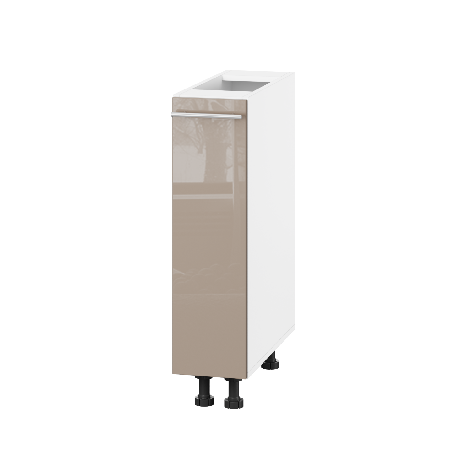 Корпус Стандарт білий, фасад Стандарт капучіно глянець 100 20х72х52 Корпус Стандарт білий, фасад Стандарт капучіно глянець 100 20х72х52