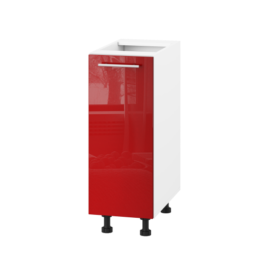 Корпус Стандарт білий, фасад Стандарт червоний глянець 101 30х72х52