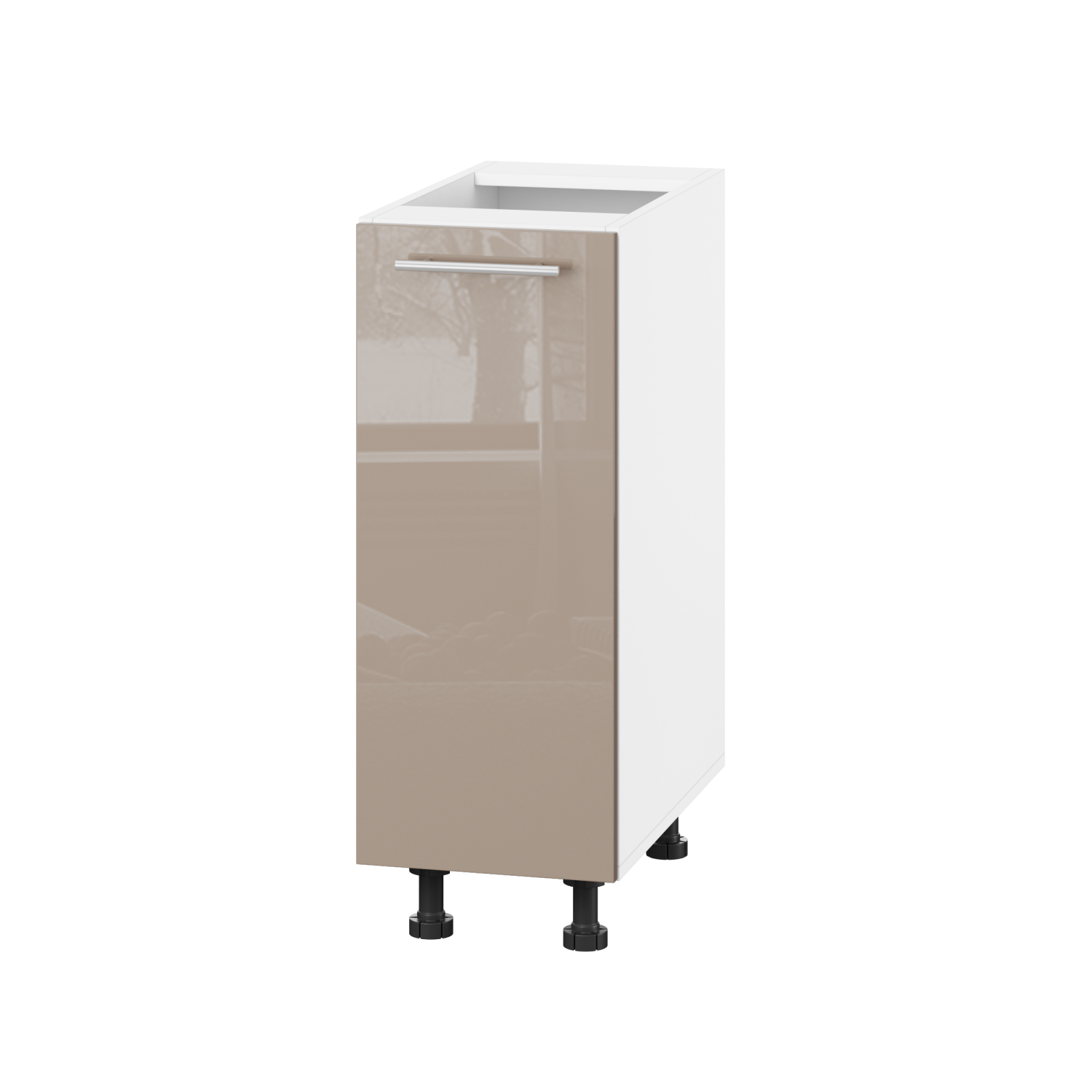 Корпус Стандарт білий, фасад Стандарт капучино глянець 101 30х72х52