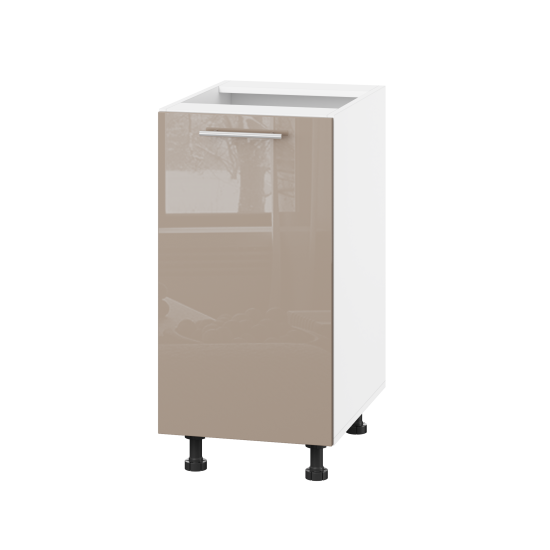 Корпус Стандарт білий, фасад Стандарт капучино глянец 101 40х72х52