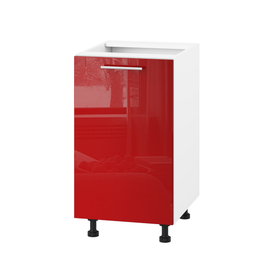 Корпус Стандарт білий, фасад Стандарт червоний глянець 101 45х72х52