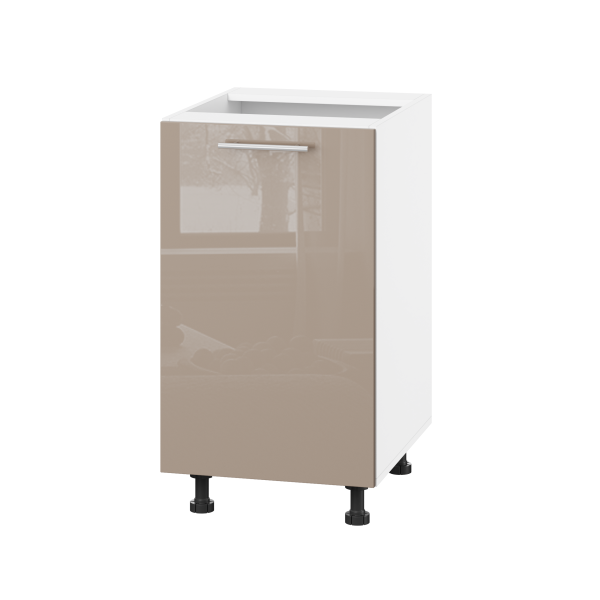 Корпус Стандарт білий, фасад Стандарт капучино глянець 101 45х72х52