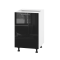 Корпус Стандарт білий, фасад Стандарт чорний глянець 101 50х72х52