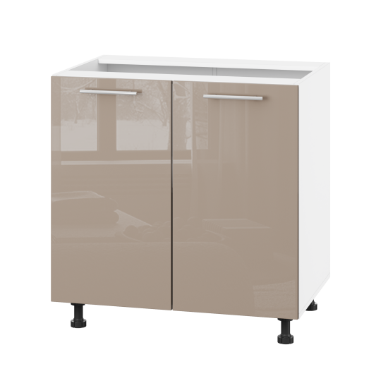 Корпус Стандарт білий, фасад Стандарт капучіно глянець 102 80х72х52