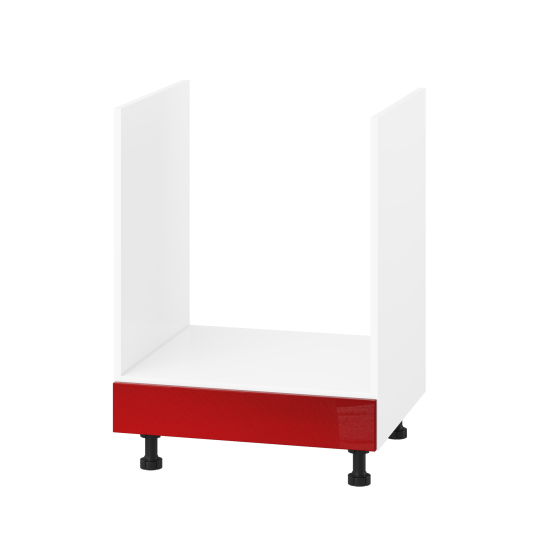 Корпус Стандарт білий, фасад Стандарт червоний глянець 105.F-60x72x52