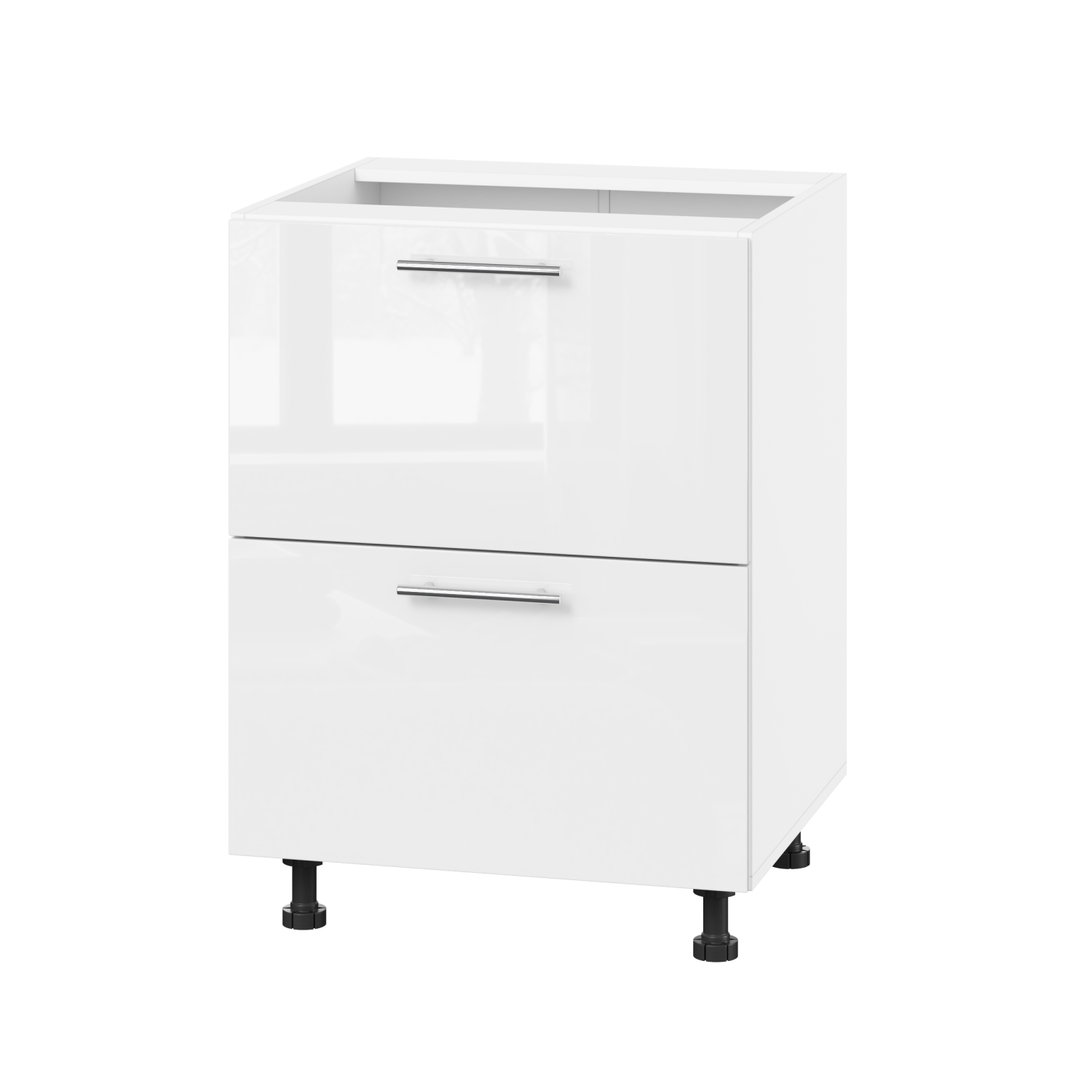 Корпус Стандарт білий, фасад Стандарт білий глянець 120.SM-60x72x52