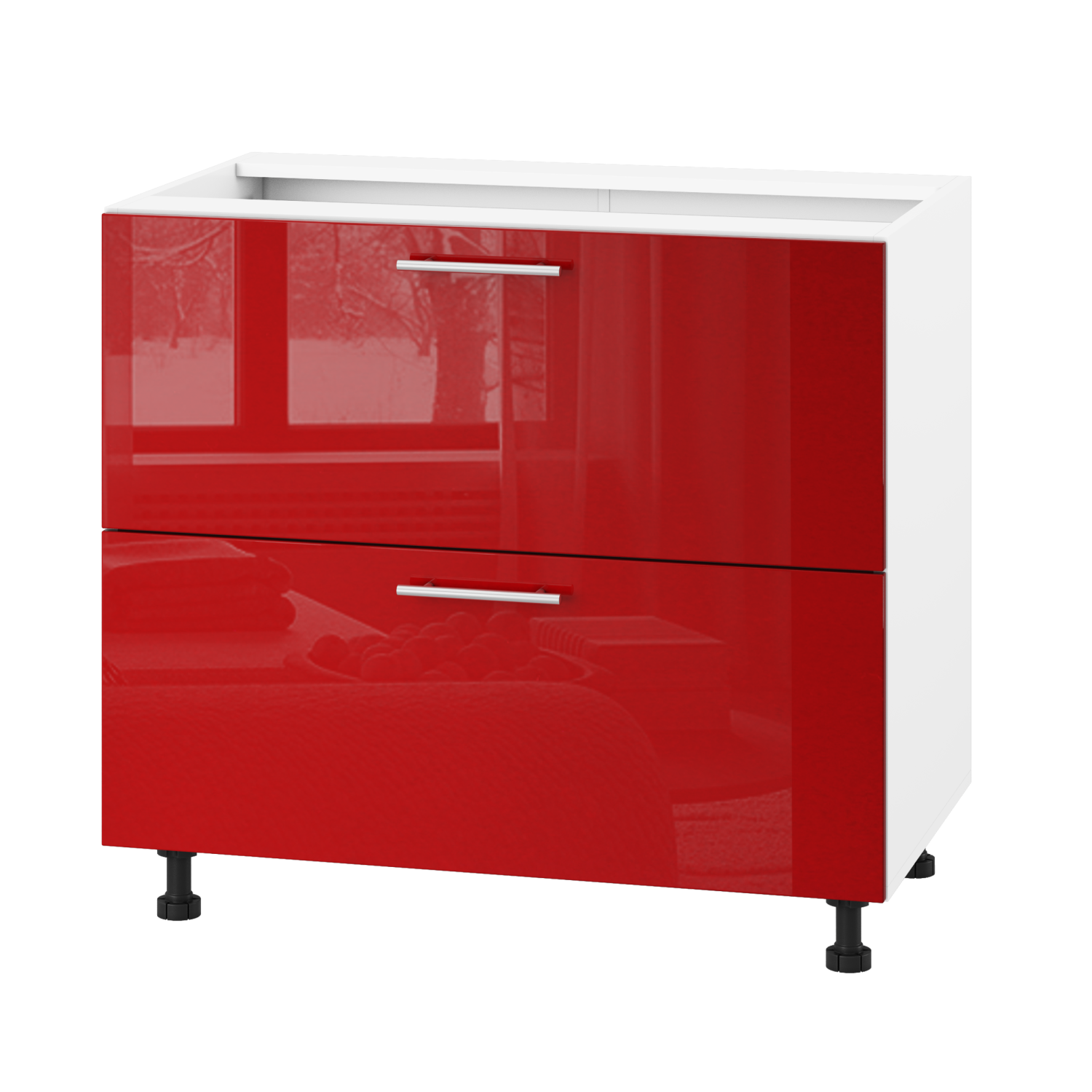 Корпус Стандарт білий, фасад Стандарт червоний глянець 123.SM-90x72x52 Корпус Стандарт білий, фасад Стандарт червоний глянець 123.SM-90x72x52