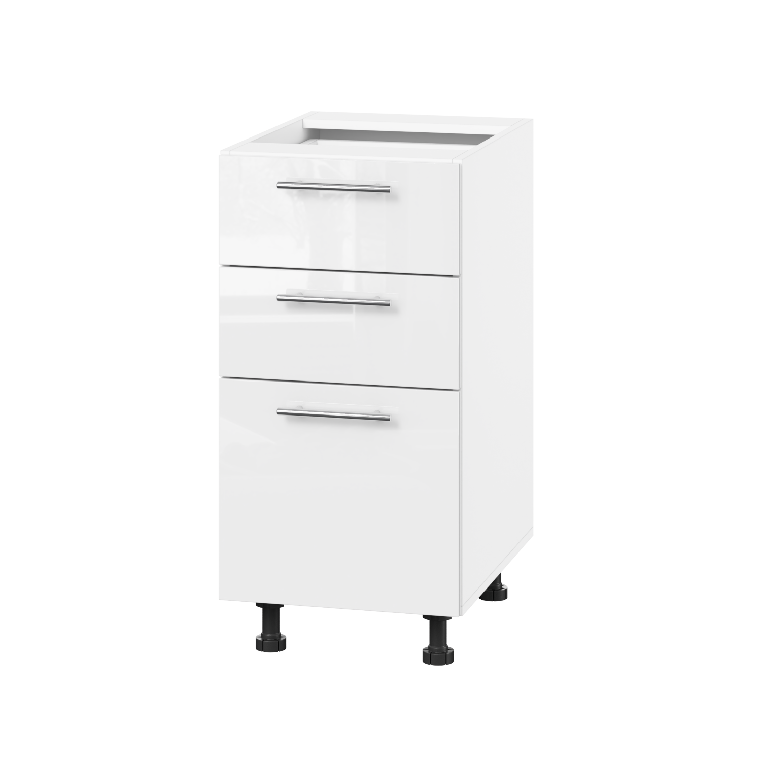 Корпус Стандарт білий, фасад Стандарт білий глянець 130.SM 40х72х52