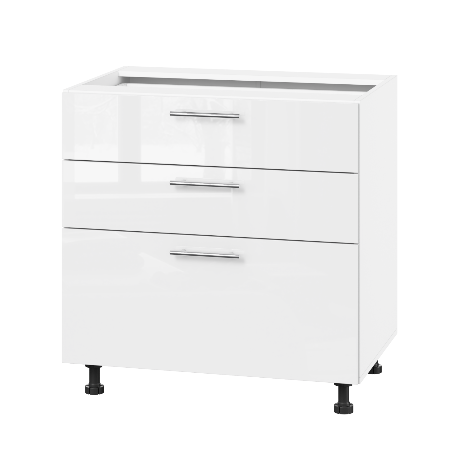 Корпус Стандарт білий, фасад Стандарт білий глянець 130.SM 80х72х52