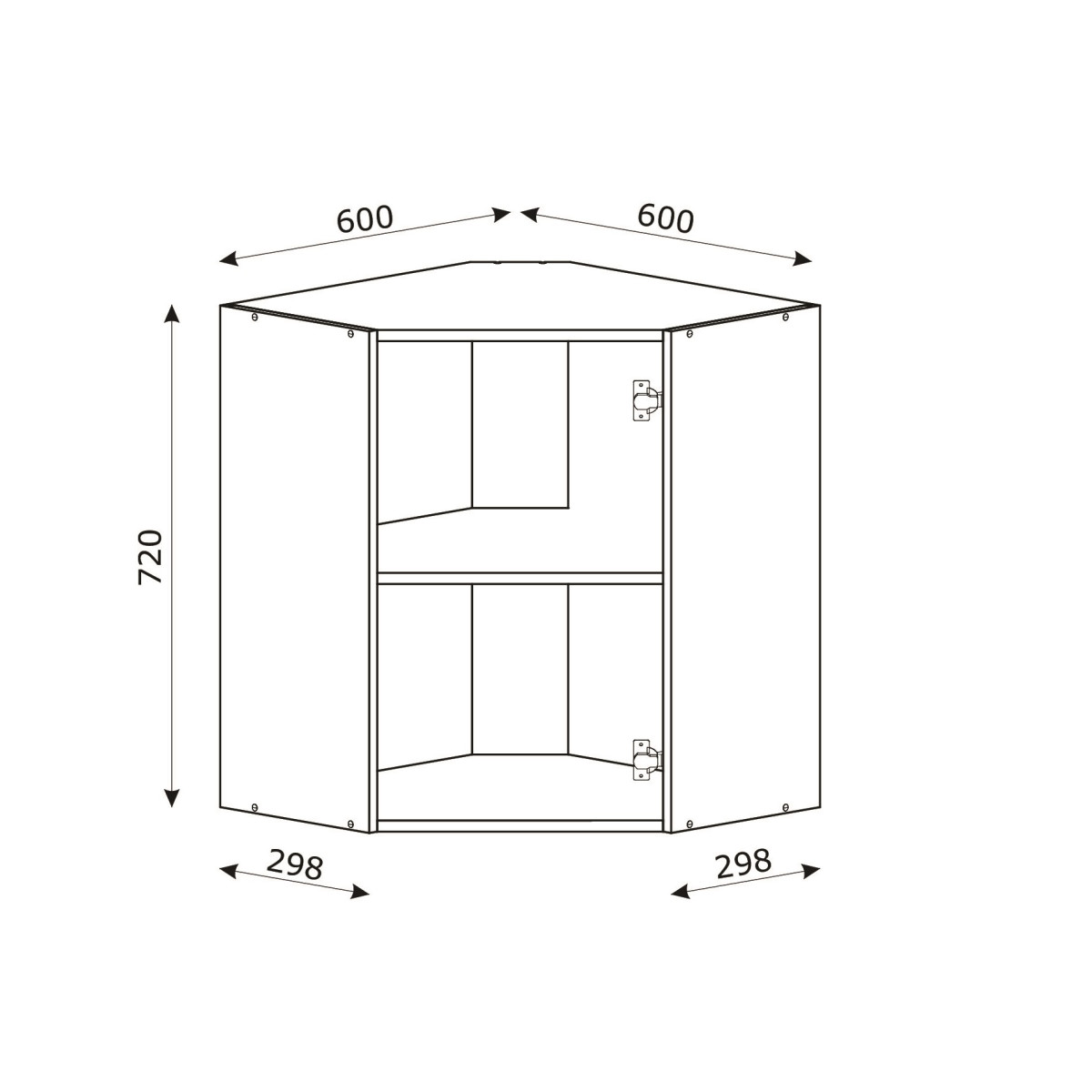 Корпус Стандарт дуб сонома, фасад Лондон білий матовий 361 60х72х60 