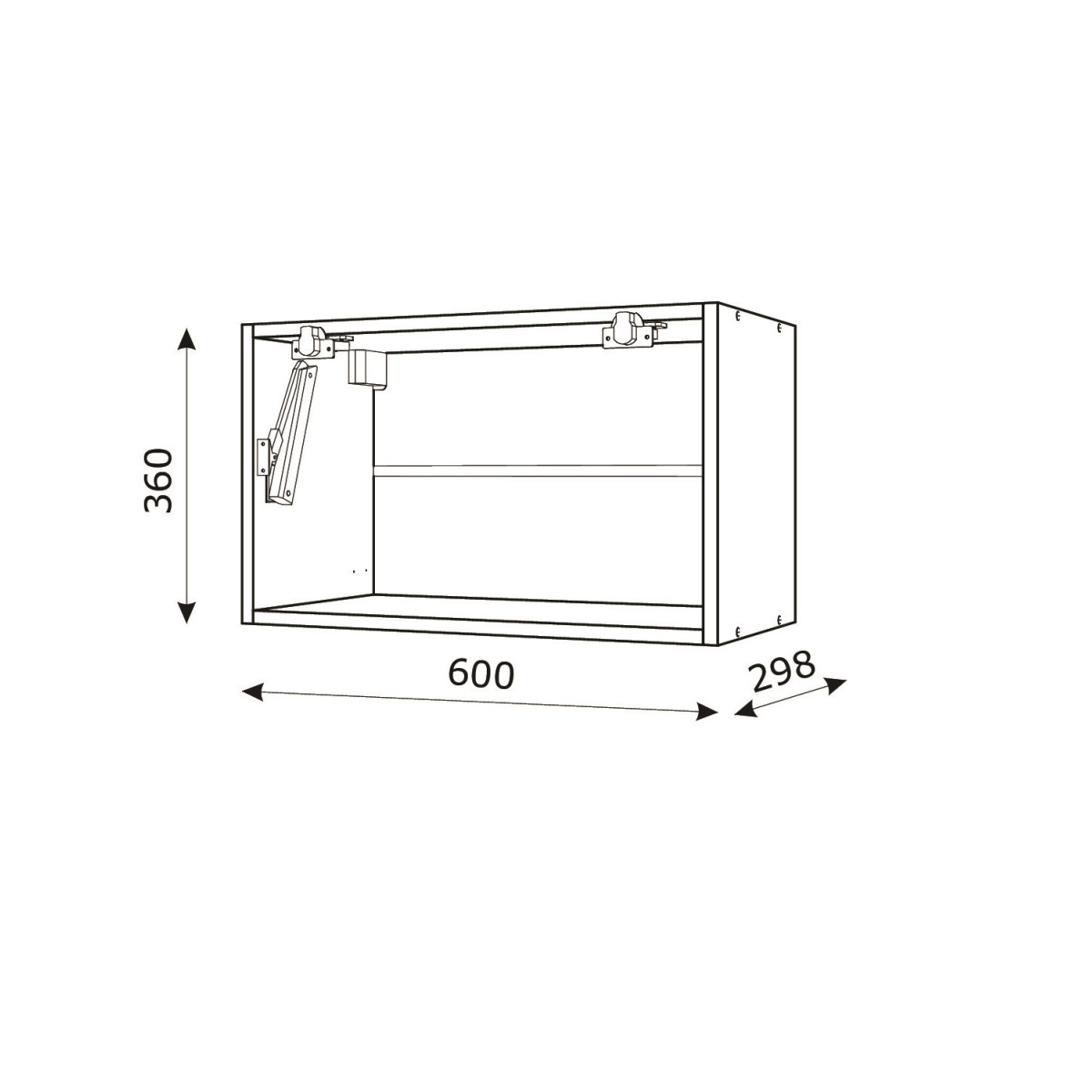 Корпус Стандарт дуб сонома, фасад Стандарт бежевий глянець 401.HK-XS 60х36х30 Корпус Стандарт дуб сонома, фасад Стандарт бежевий глянець 401.HK-XS 60х36х30