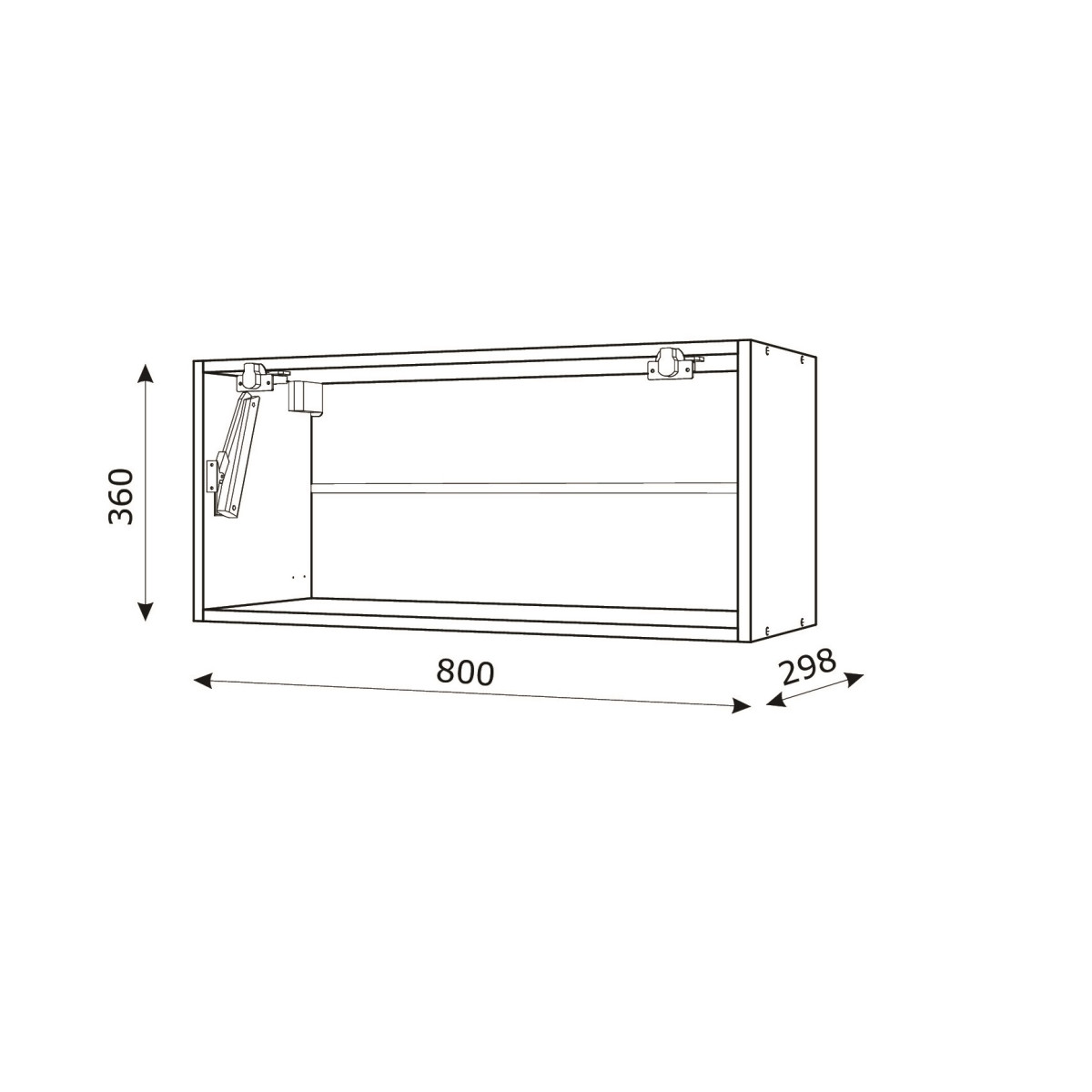 Корпус Стандарт дуб сонома, фасад Стандарт аврора глянець 401.HK-XS 80х36х30 Корпус Стандарт дуб сонома, фасад Стандарт аврора глянець 401.HK-XS 80х36х30