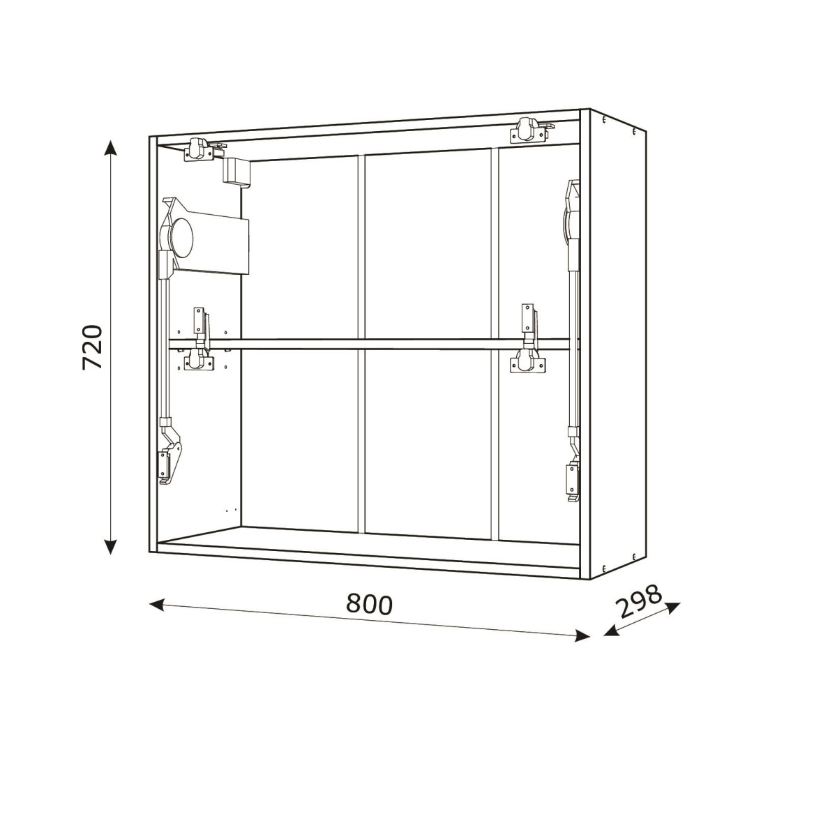 Корпус Стандарт дуб сонома, фасад Стандарт капучіно глянець 402.HF 80х72х30