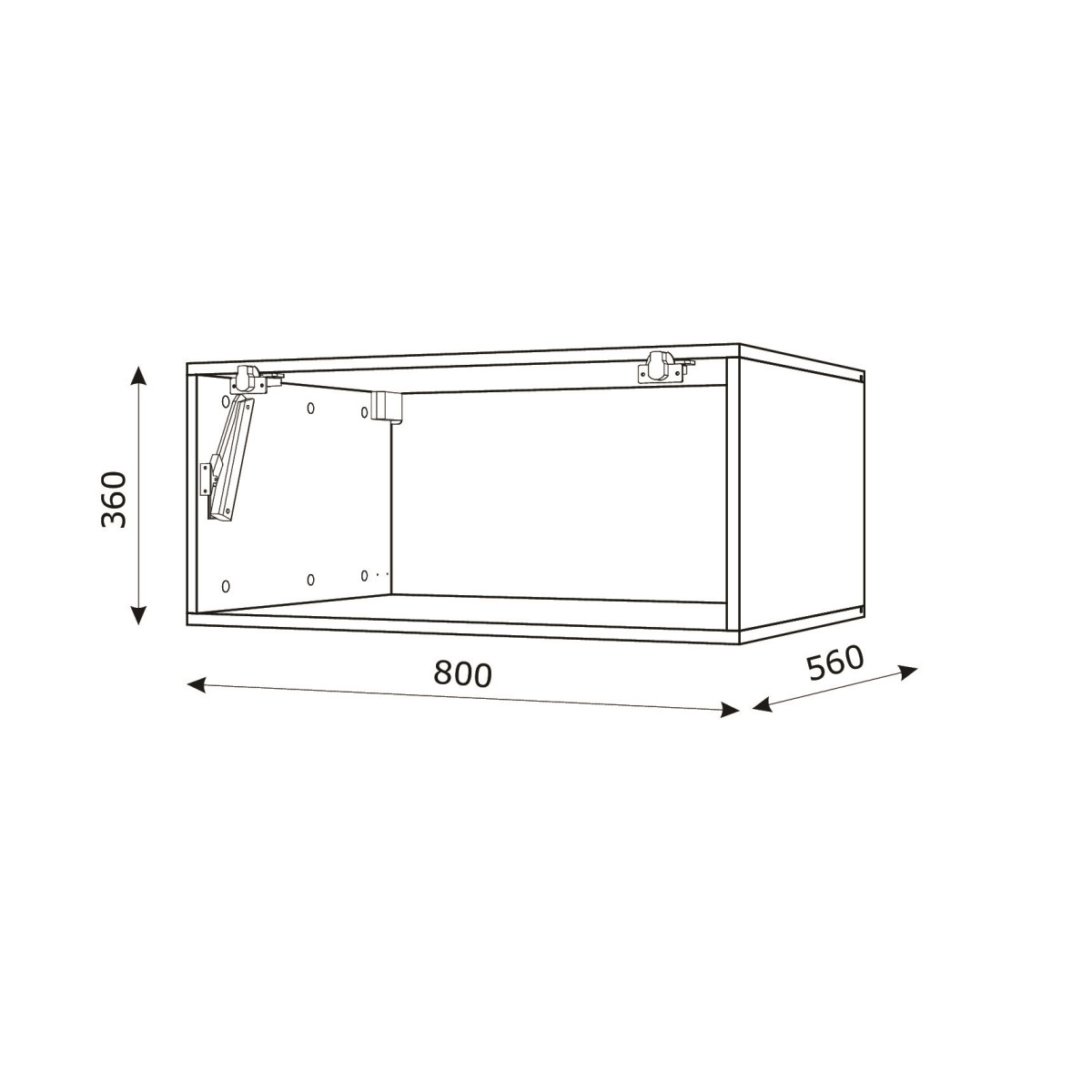 Корпус Стандарт білий, фасад Стандарт елегантний сірий софт 410.HK-XS 80х36х56