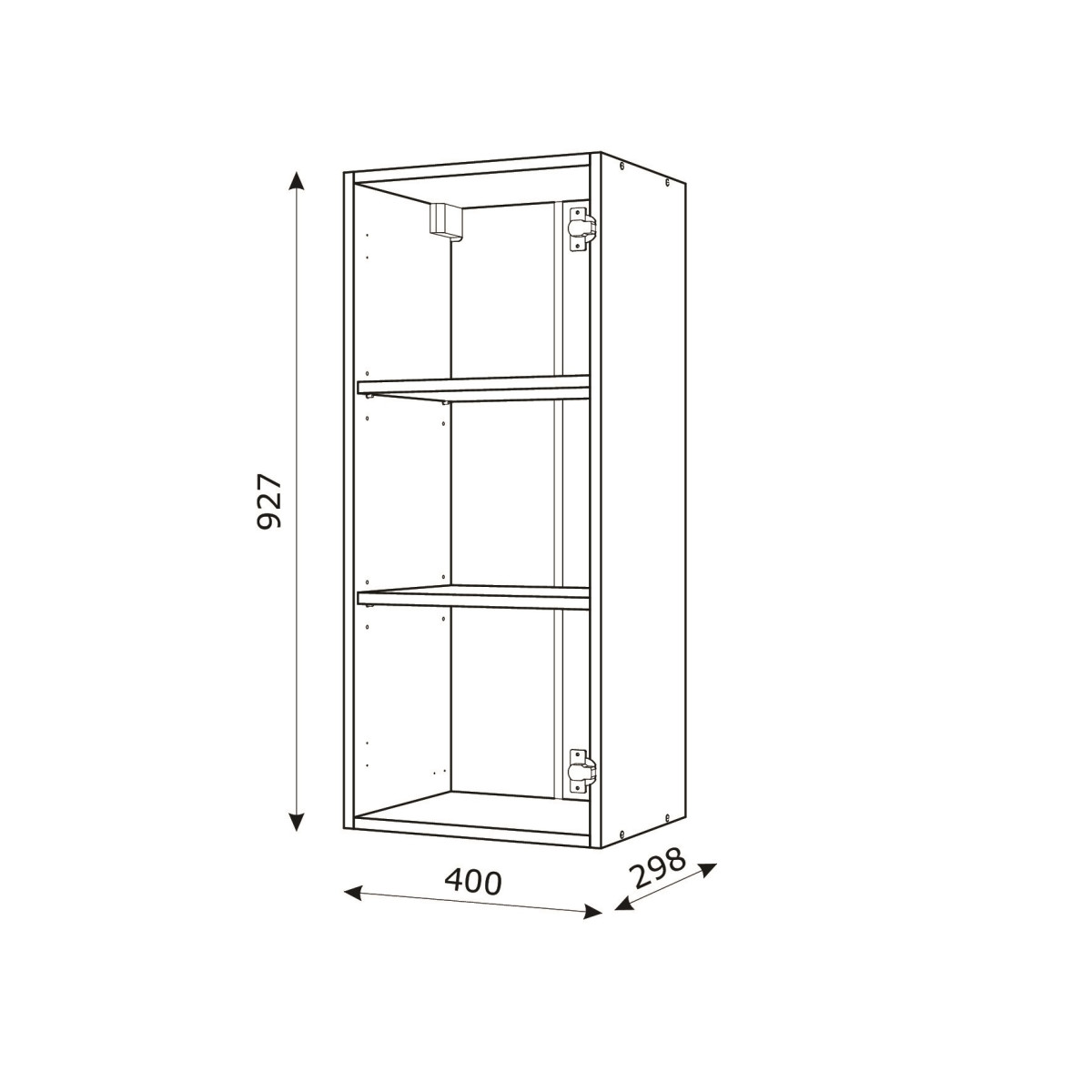Корпус Стандарт дуб сонома, фасад Стандарт сірий граніт глянець L301 40х93х30