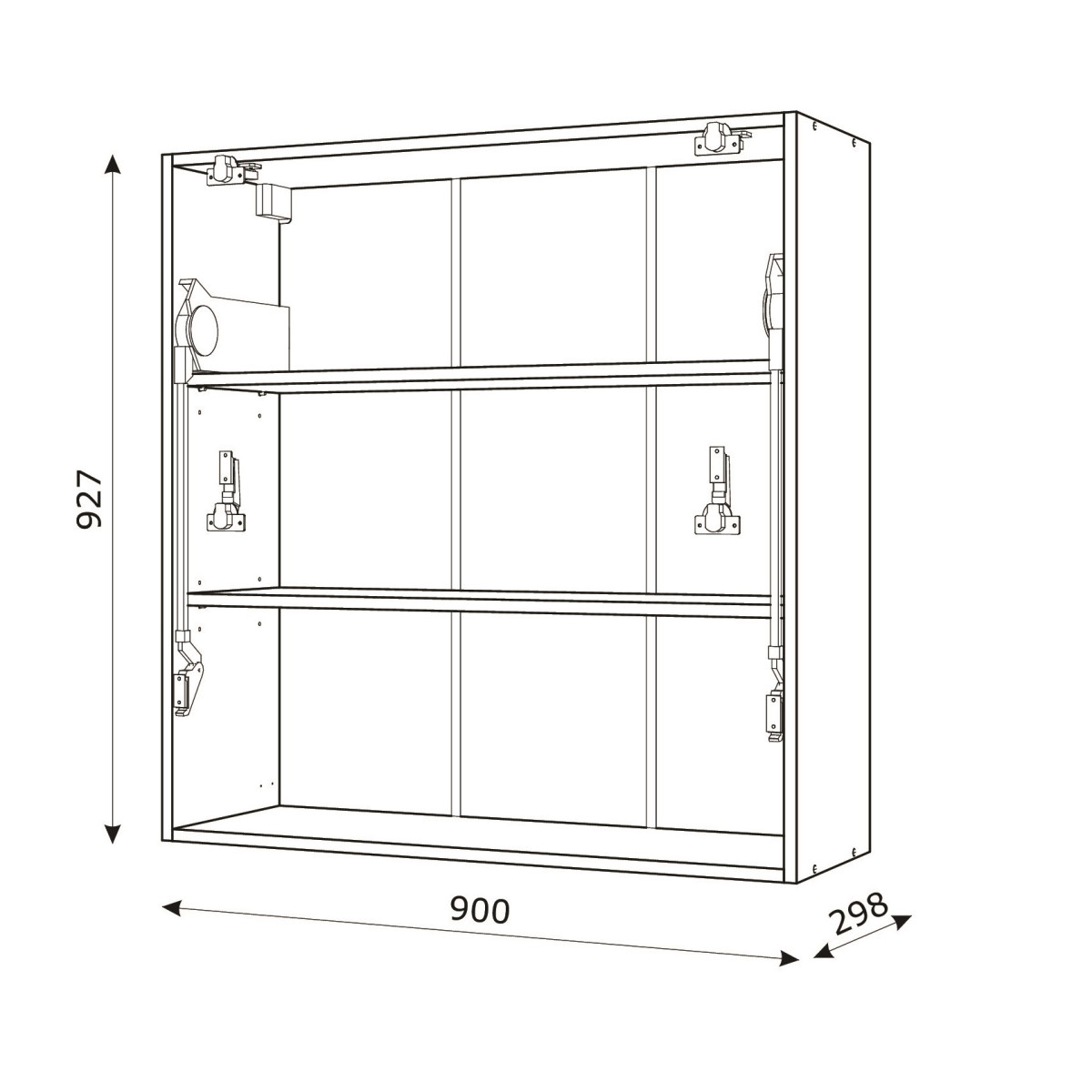 Корпус Стандарт дуб сонома, фасад Стандарт елегантний сірий софт L402.HF 90х93х30