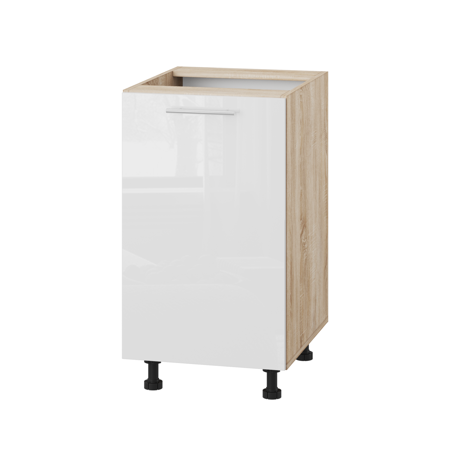 Корпус Стандарт дуб сонома, фасад Стандарт білий глянець 101 45х72х52