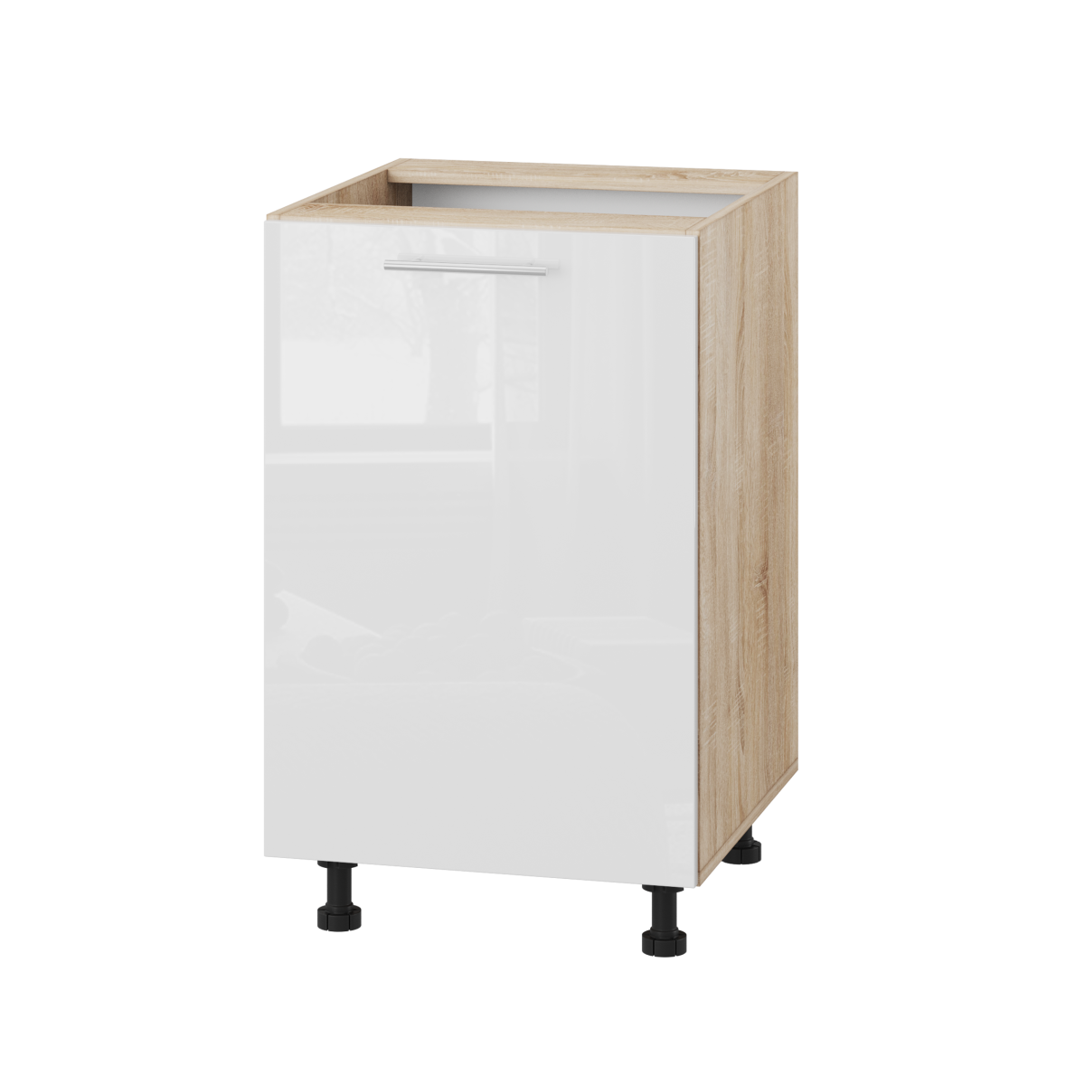 Корпус Стандарт дуб сонома, фасад Стандарт білий глянець 101 50х72х52