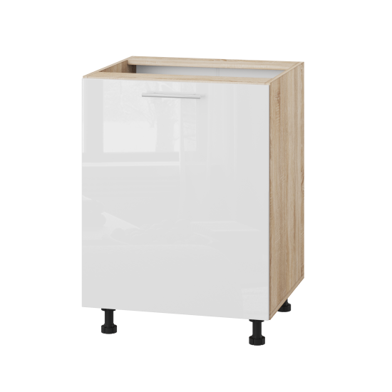 Корпус Стандарт дуб сонома, фасад Стандарт білий глянець 101 60х72х52