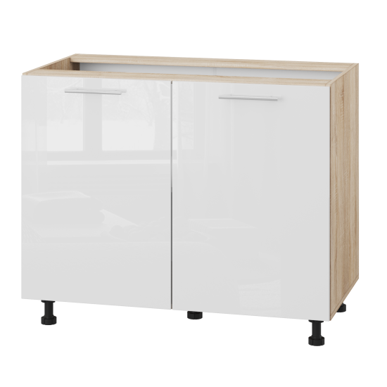 Корпус Стандарт дуб сонома, фасад Стандарт білий глянець 102 100х72х52