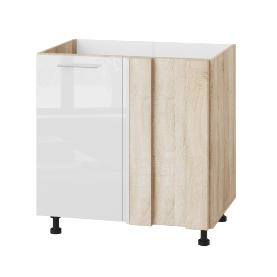 Корпус Стандарт дуб сонома, фасад Стандарт білий глянець 103 80-100х72х52