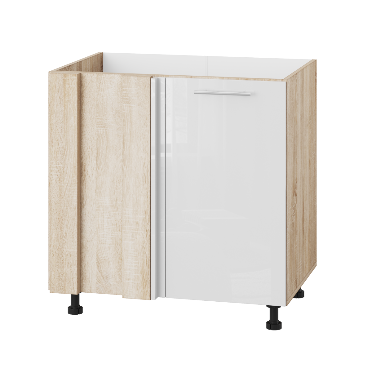 Корпус Стандарт дуб сонома, фасад Стандарт білий глянець 103 80-100х72х52