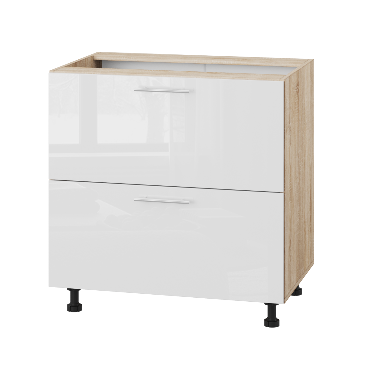 Корпус Стандарт дуб сонома, фасад Стандарт білий глянець 120.SM-80x72x52