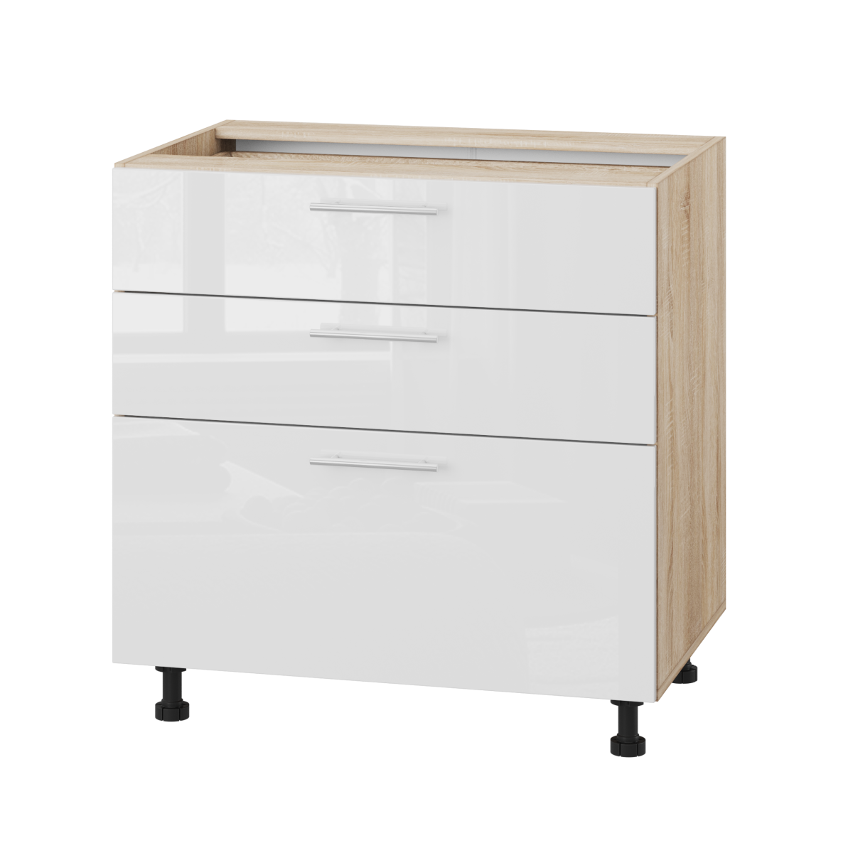 Корпус Стандарт дуб сонома, фасад Стандарт білий глянець 130.SM 80х72х52