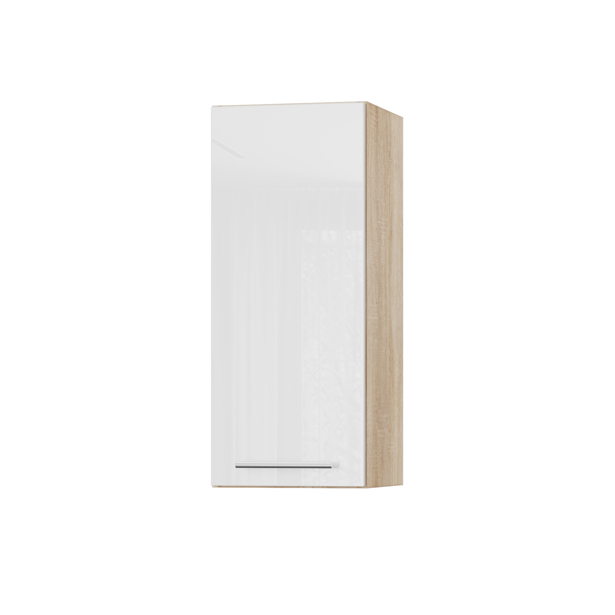 Корпус Стандарт дуб сонома, фасад Стандарт білий глянець 301 30х72х30