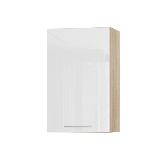 Корпус Стандарт дуб сонома, фасад Стандарт білий глянець 301 45х72х30