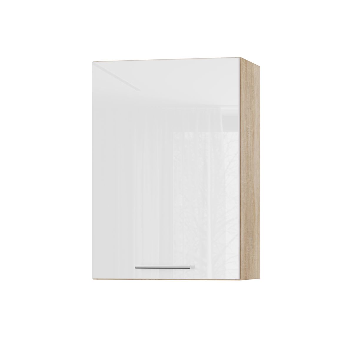 Корпус Стандарт дуб сонома, фасад Стандарт білий глянець 301 50х72х30