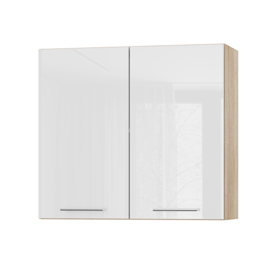 Корпус Стандарт дуб сонома, фасад Стандарт білий глянець 302 80х72х30