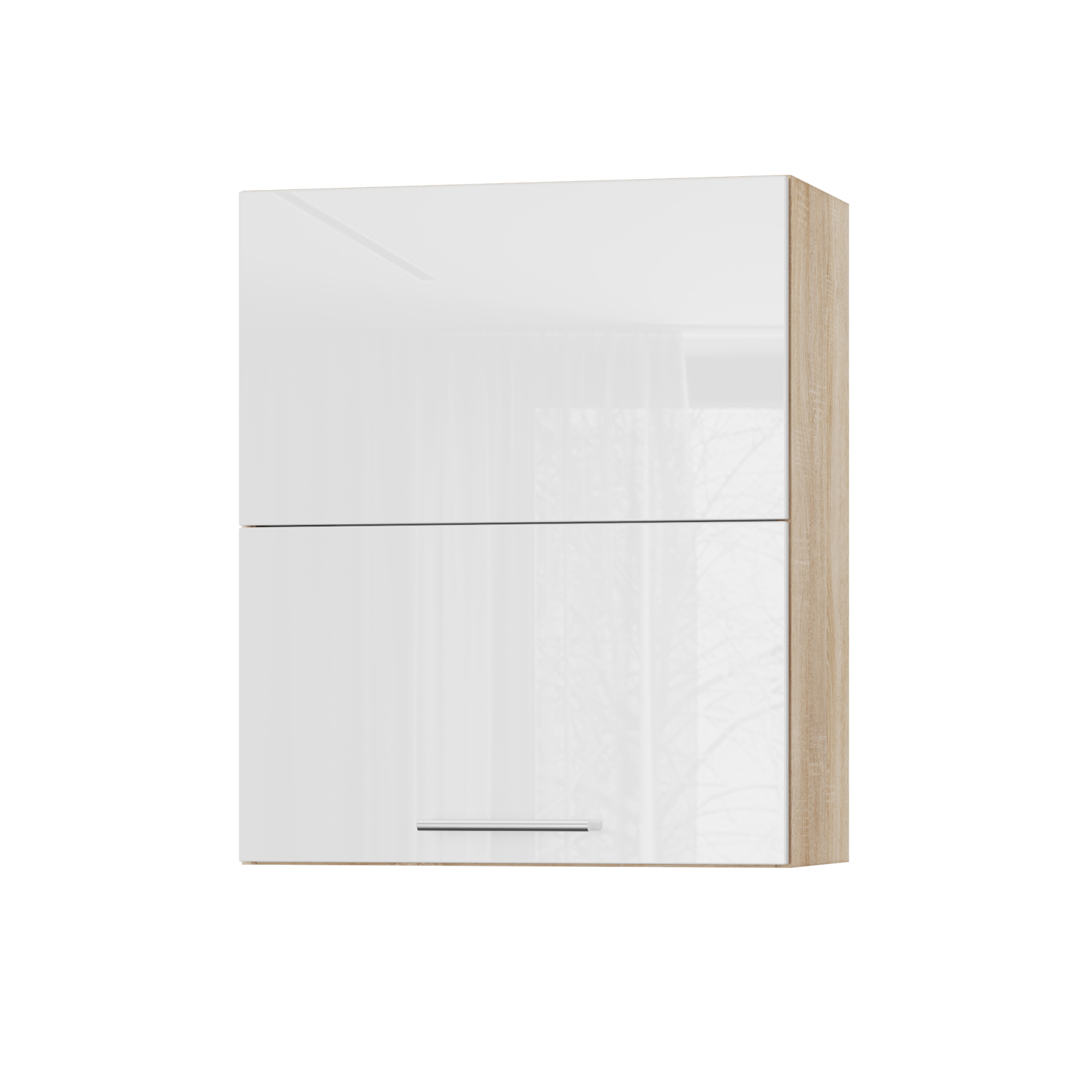 Корпус Стандарт дуб сонома, фасад Стандарт білий глянець 402.HF 60х72х30