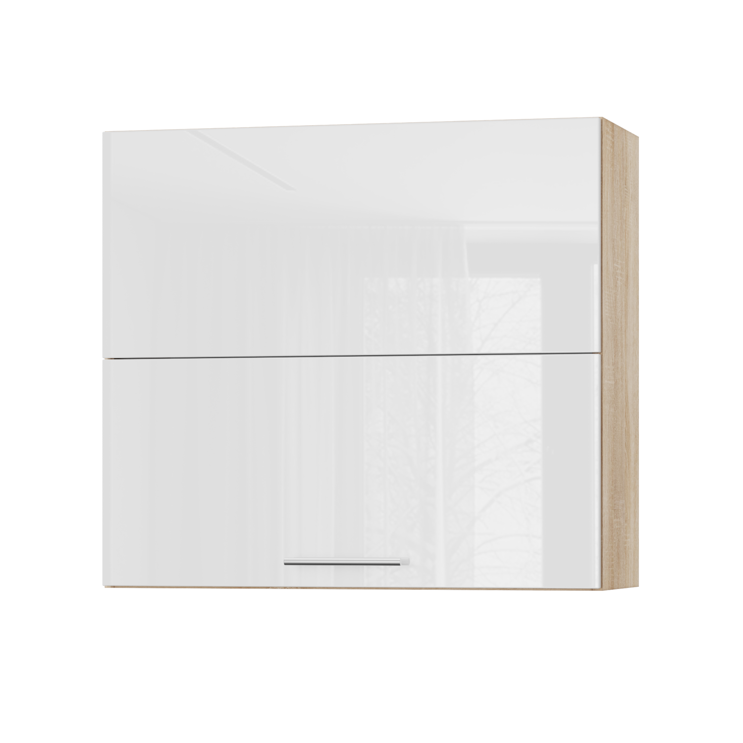 Корпус Стандарт дуб сонома, фасад Стандарт білий глянець 402.HF 80х72х30