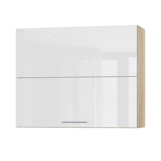 Корпус Стандарт дуб сонома, фасад Стандарт білий глянець 402.HF 90х72х30