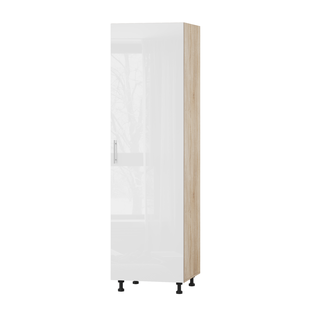 Корпус Стандарт дуб сонома, фасад Стандарт білий глянець 704 60х214х56