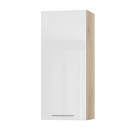 Корпус Стандарт дуб сонома, фасад Стандарт білий глянець L301 40х93х30