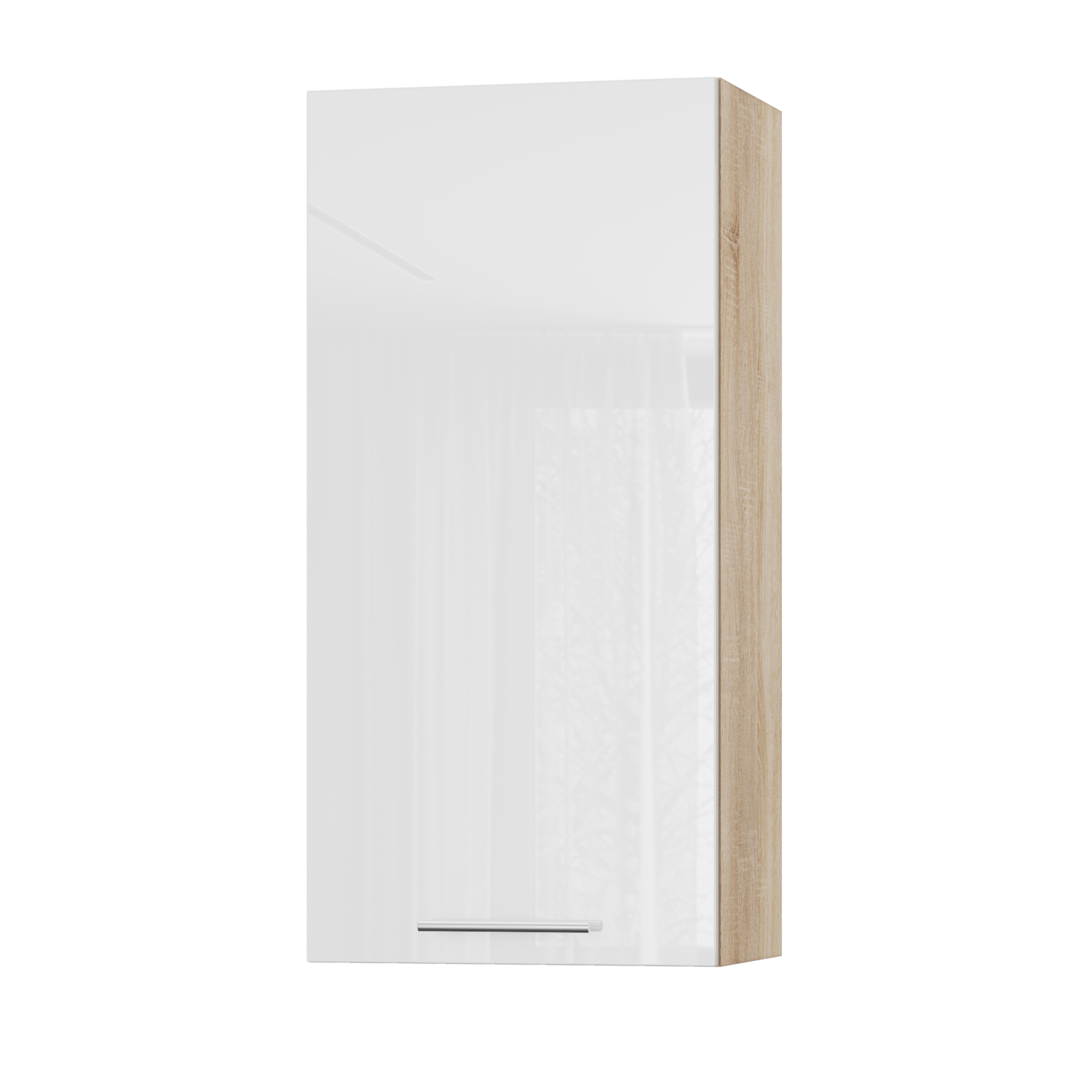 Корпус Стандарт дуб сонома, фасад Стандарт білий глянець L301 45х93х30