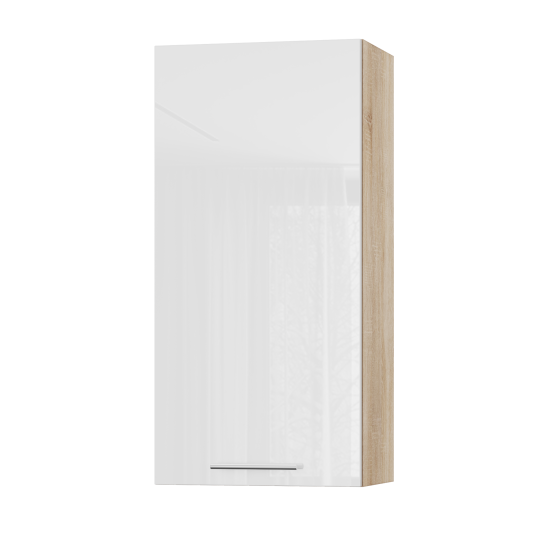 Корпус Стандарт дуб сонома, фасад Стандарт білий глянець L301 45х93х30