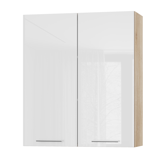 Корпус Стандарт дуб сонома, фасад Стандарт білий глянець L302 80х93х30