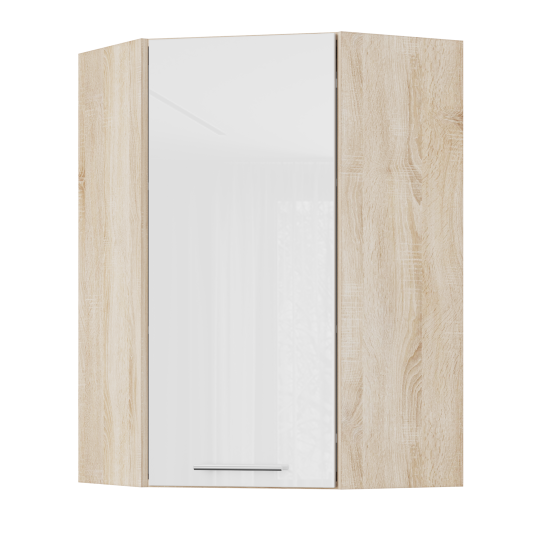 Корпус Стандарт дуб сонома, фасад Стандарт білий глянець L361 60х93х60