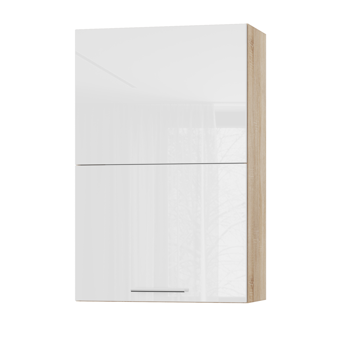 Корпус Стандарт дуб сонома, фасад Стандарт білий глянець L402.HF 60х93х30